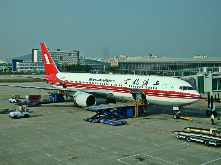 Podróże samolotem po Chinach